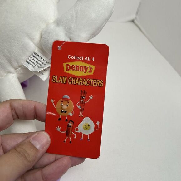 Denny's Restaurant EGG GIRL Grand Slam Breakfast Toy plush stuffed Rare HTF NWT - Picture 3 of 4